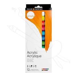 SET DE X12 ACRÍLICOS EN TUBO DALER ROWNEY 12ML