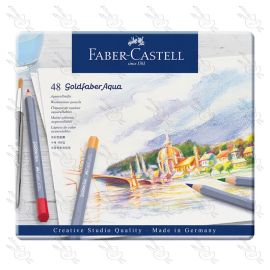 ESTUCHE DE 48 LAPICES ACUARELABLES FABER CASTELL GOLDFABER AQUA