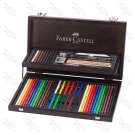 ESTUCHE DE MADERA ART & GRAPHIC CON 54 PIEZAS DE LAS 3 GAMAS