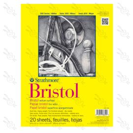 BLOCK BRISTOL VELUM STRATHMORE EMPASTADO 270GR SERIE 300