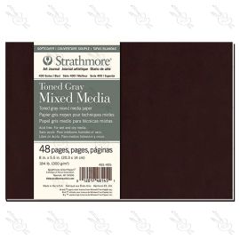 BLOCK PASTA DELGADA MIX MEDIA TONED GRAY STRATHMORE 300GRS
