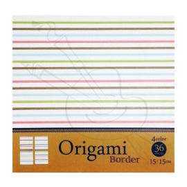 BLOCK DE 36 HOJAS DECORADAS ORIGAMI 15 X 15 CM