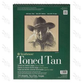 BLOCK ANILLADO TONED TAN STRATHMORE 118GRS #P412-11