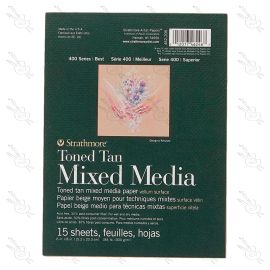 BLOCK MIX MEDIA TONED TAN STRATHMORE 300GRS