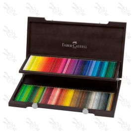 ESTUCHE DE MADERA CON 120 LAPICES DE COLOR FABER CASTELL POLYCHROMOS