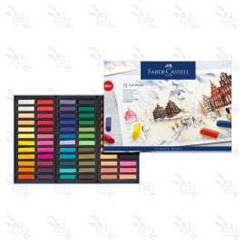 ESTUCHE DE 72 TIZAS PASTEL BLANDAS CORTAS FABER CASTELL