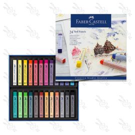 ESTUCHE DE 24 TIZAS PASTEL BLANDAS LARGAS FABER CASTELL