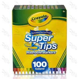 PLUMONES LAVABLES CRAYOLA SUPER TIPS X 100