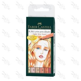 MARCADORES PITT ARTIST PEN BRUSH TONOS PIEL FABER CASTELL X6