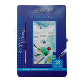 SET x48 CAJA DE METAL DE ACUARELAS EN PASTILLA GIORGIONE