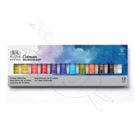 SET DE ACUARELAS COTMAN W&N X12 TUBOS DE 8ML