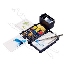 SET VIAJERO COTMAN W&N x 12 godets + pincel + Acc Field Box