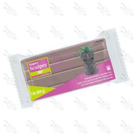 ARCILLA POLIMÉRICA SUPER SCULPEY GRIS 454 GRS