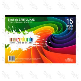 BLOCK ARCOIRIS 170GR MACEDONIA SUPER A3 15H