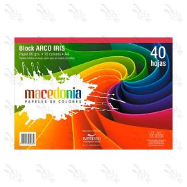 BLOCK ARCOIRIS 80GR MACEDONIA A4 40H