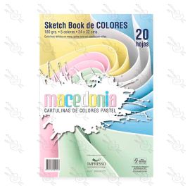 BLOCK ARCOIRIS TONOS PASTELES 180GR MACEDONIA 24 X 32 20H