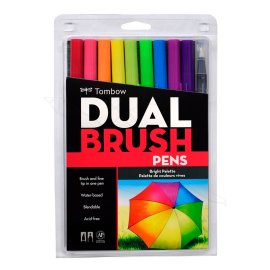 MARCADORES BRIGHT PALETTE TOMBOW X10