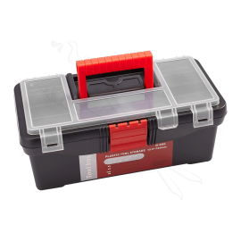 CAJA DE HERRAMIENTAS CON TAPA ORGANIZADORA RIMAX 12" NEGRO