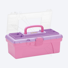 CAJA DE HERRAMIENTAS CON TAPA ORGANIZADORA RIMAX 12" ROSADO