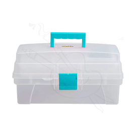 CAJA DE HERRAMIENTAS CON TAPA ORGANIZADORA RIMAX 14" TRANSPARENTE