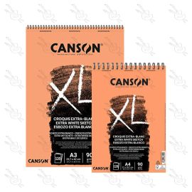 BLOCK CANSON XL EXTRA WHITE SKETCH ANILLADO 90GRS