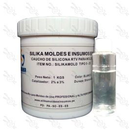 CAUCHO DE SILICONA SILIKA RTV TIPO 5 + CATALIZADOR - 2 PIEZAS