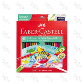 ECOLÁPICES DE COLOR ACUARELABLES FABER CASTELL X48