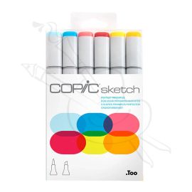 SET X6 DE MARCADORES COPIC SKETCH TONOS PRIMARIOS