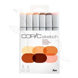 SET X6 DE MARCADORES COPIC SKETCH TONOS PIEL