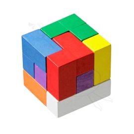 CUBO SOMA DE MADERA 3D - ROMPECABEZA INTELIGENTE