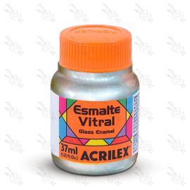 ESMALTE VITRAL ACRILEX - PLATA #533