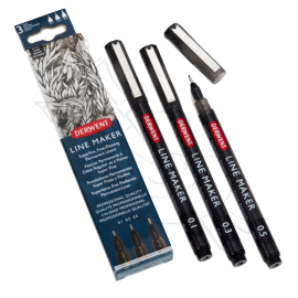 SET X3 DE ESTILOGRAFOS NEGRO DERWENT