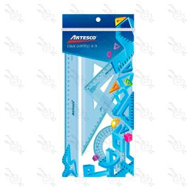 JUEGO DE ESCUADRAS ESCOLAR ARTESCO 30CM