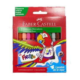 MARCADORES FIESTA 45 FIBRE TIPS PENS- FABER CASTELL SETX12