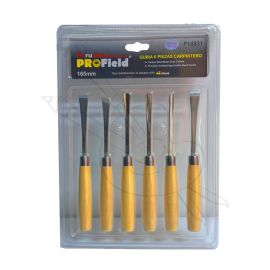 SET DE 6 GUBIAS PARA MADERA PROFIELD