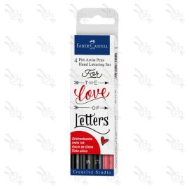 MARCADORES PITT ARTIST PEN HAND LETTERING FABER CASTELL X4