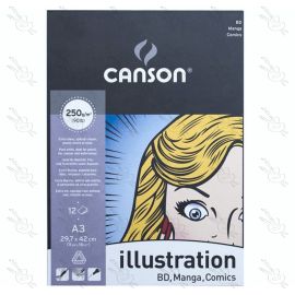 BLOCK CANSON ILLUSTRATION EMPASTADO 250GRS A3