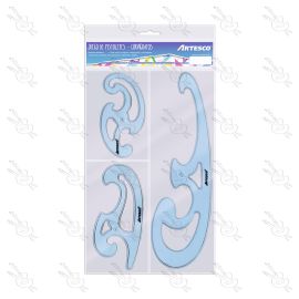 SET DE PISTOLETES TRANSPARENTES ARTESCO