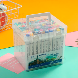 SET DE x80 MARCADORES CON DOBLE PUNTA LANKE MARKER