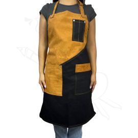 MANDIL PARA PINTOR TIPO 3 - MOSTAZA Y NEGRO