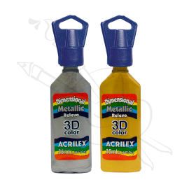 DIMENSIONAL RELIEVE 3D COLOR METÁLICO