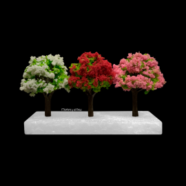 MINI ÁRBOLES CON FLORES PARA MAQUETA - UNIDAD