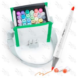 MARCADORES OHUHU 24 UND PUNTA BRUSH Y BISELADA + BLENDER