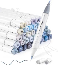 MARCADORES OHUHU 36 UND TONOS GRISES PUNTA PINCEL Y BISELADA + BLENDER