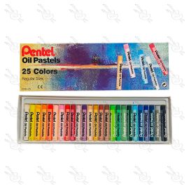 ESTUCHE DE 25 TIZAS OLEO PASTEL PENTEL