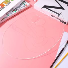 PALETA ACRÍLICA CIRCULAR TRANSPARENTE