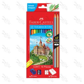 ECOLÁPICES DE COLOR PERMANENTE FABER CASTELL X12