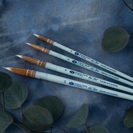 PINCEL PELO DE MARTA KOLINSKY Y SINTÉTICO REDONDO WHITE NIGHTS