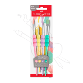 PINCEL FABER CASTELL SOFT TOUCH X4 COLORES PASTEL