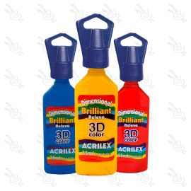 DIMENSIONAL RELIEVE 3D COLOR BRILLANTE ACRILEX